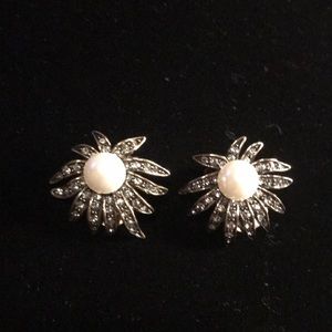 Heidi Daus Faux Pearl Earrings- Clip Ons